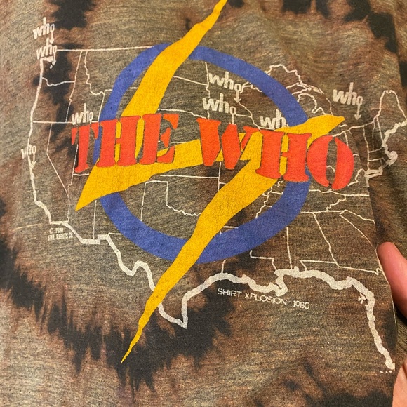 The Who Vintage spiral reverse die one of one custom 1980 30+ years old REAL VTG - Picture 3 of 9